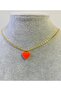 Women's Coral Heart Necklace