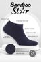 Bamboo Men's Booties Plain Navy Blue Socks Seamless Premium Boxed 6 Pack - 2