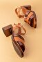 Genuine Leather Heeled Sandals Iz.13112 - 5