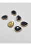 Embellished Edged - Black Teardrop 18*24mm (25 PIECES)