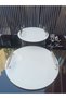 White Glass 2-Piece Promise Engagement Tray / Promise Coffee Presentation - Promise Engagement Ring Tray - 2