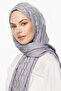 Wave Pattern Silky Jacquard Shawl Mineral Gray - 2
