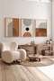 3 Piece 3D Poster Painting Set with Real Wood Frame