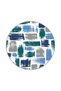 Woven Base with Blue Green Motif and Washable Carpet Miravip9430 - 4