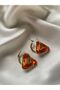 Colorful Crystal Design Clip-on Triangle Earrings