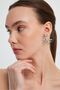 Women's Silver Color Sun Earrings - 5