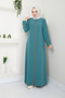 Stylish Quality Elegant Ferace WATER GREEN ABAYA PARDES with Stone Embroidery from Arm and Length