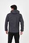 Camp456 Outdoor Softshell Water & Wind Resistant Inside Fleece Portable Hood Men's Anthracite Tactical Coat - 7