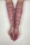 Rose Pink Long Elegant Bridal Gloves Tulle Gloves Wedding/Party Gloves - 2
