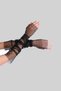 Black Long Tulle Gloves Fingerless Evening Dress Gloves Costume Accessory - 3