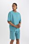 Fit Oversize Wide Fit Crew Neck Printed Short Sleeve T-Shirt A1624Ax24Sm - 3
