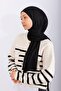 Combed Cotton Shawl Jersey Shawl - Black - 2
