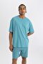Fit Oversize Wide Fit Crew Neck Printed Short Sleeve T-Shirt A1624Ax24Sm - 5