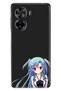 Casper Via X40 Compatible Case Patterned Printed Silicone Blue Anime Girl