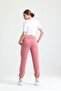 Dusty Rose High Waist Jogger Sweatpants with Insert Pockets and Elastic Legs - 6