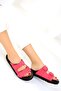 Fuchsia Suede Women's Slippers - 19264 Model - 2