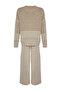 Stone Wide Pattern Color-Blocked Knitwear Top and Bottom Set Twoaw24Au00041 - 7