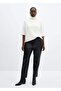 Leather look elastic waist pants - 6
