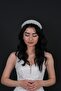 تاج الزفاف الكثيف المطرز بالكريستال - منحني باشاك - 3