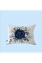 White Blue Floral Patterned 6-Piece Digital Printed Throw Pillow - Pillow Case Set - 4