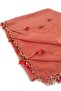وشاح بلون سادة مطرز بالكرز مصنوع يدويًا هدية مهر للكتابة مقاس 100 × 100 سم - 2