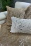 Milk Coffee Plush Silver Foil Printed Sofa Cover and Shawl - 4