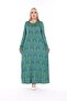 Women's Plus Size Long Sleeve Viscose Combed Cotton Hijab Suitable Long Maxi Dress - 4