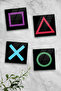 Glass Coasters | Game Coasters - Icon | Set of 4 | 10cm x 10cm