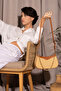 حقيبة كتف نسائية لون جملي SLY044