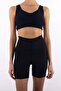 High Waist Biker Women's Leggings - Black - 3