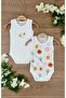 2-Piece Cotton Jersey Snap Baby Strap Bodysuit Bodysuit Set Flower