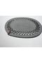 Decorative Wavy Jute Woven Placemat Oval Tripot Gray - 2