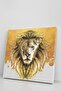 لوحة قماشية مربعة الشكل من قطعة واحدة باللون الذهبي الفني من Lion - لوحة قماشية - 2