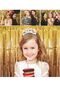 Gold Golden Yellow Door Wall Party Backdrop Background Glittering Adhesive Birthday Photo Curtain - 3