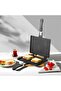 Black Luxury Aluminum Cast Small Frying Pan Toast Pan