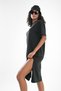 Tdress Long Crew Neck Two Side Slit Oversize T-Shirt Dress - 5