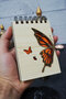 Butterfly Themed Wooden Cover Notebook - Mini Notebook - Pocket Notebook - My List