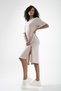 Tdress Long Crew Neck Two Side Slit Oversize T-Shirt Dress