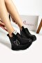 New Season Black Hidden Wedge Heel Sneakers Heel Height Total 10 cm - 2