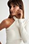 Slim Fit Slim Fit Half Turtleneck Ribbed Camisole Long Sleeve T-Shirt Z3509Az22Au - 4