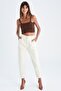Y0499az22wn Model Strapless Fitted Ribbed Tank Top - 2