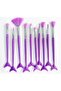 Fish Makeup Brush Set 10 Piece Contour Set Eye Makeup Set Pro Purple