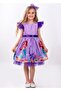 Mermaid Patterned Tulle Detailed Girl's Party Dress
