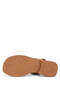 Women's Genuine Leather Tan Heeled Sandals - 3