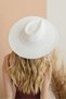 Adjustable White Wide Fedora Hat - Bride Engagement Wedding Accessory - 2