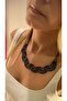 Dark Blue Crystal Stone Copper Necklace Bead Gift