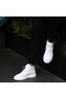 - White Leather Lace-Up Unisex Boots 102-8015-He1065 - 3