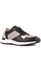 - Black, White Leather, Gray Suede Lace-Up Men's Casual Shoes 101-7071-H1071 - 2