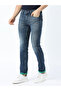 Mid Rise Faded Jeans with Button Closure - 2