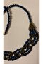 Dark Blue Crystal Stone Copper Necklace Bead Gift - 4